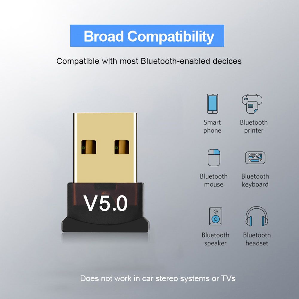 Usb Nhận Tín Hiệu Bluetooth 5.0 Mini Cho Windows 7 / 8 / 10 Pc Laptop