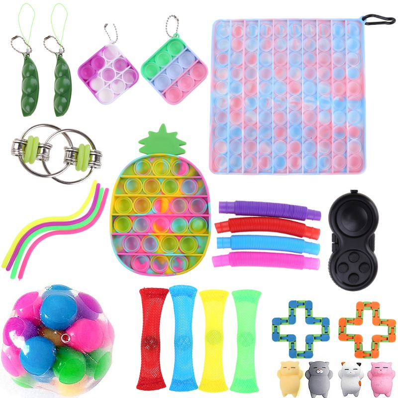1 Bộ Đồ Chơi Xoay Bằng Nhựa Nhiều Màu Giúp Giảm Căng Thẳng
