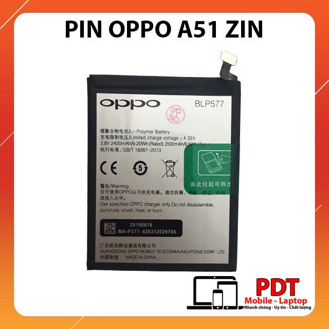 Pin Oppo Mirror 5 A51, 2500mAh