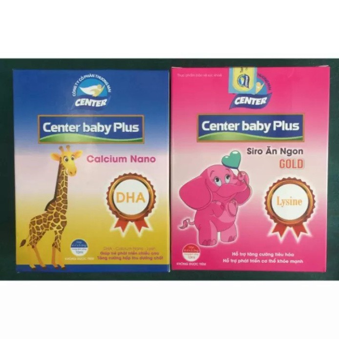 Siro Center baby Plus Calcium Nano - Giúp trẻ phát triển chiều cao, tăng hấp thu dưỡng chất (20 ống 10ml)