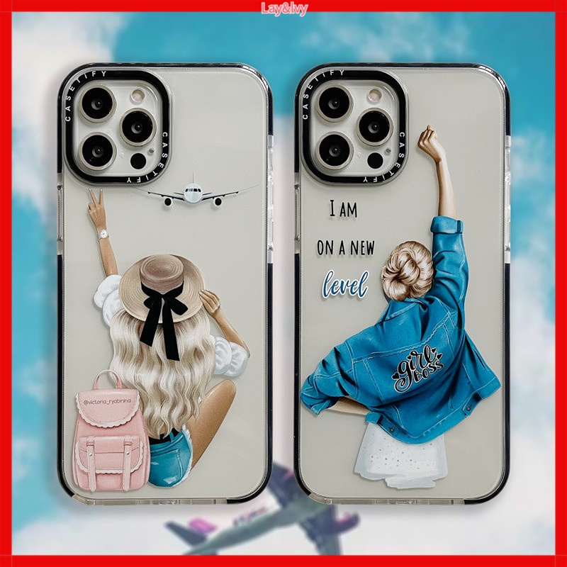 Ốp Điện Thoại Imd Silicone Mềm Trong Suốt In Hình Cô Gái Đội Nón Rơm Cho Iphone 12 Pro Max 11 7 / 8 Plus Xs Xr Xsmax 12mini