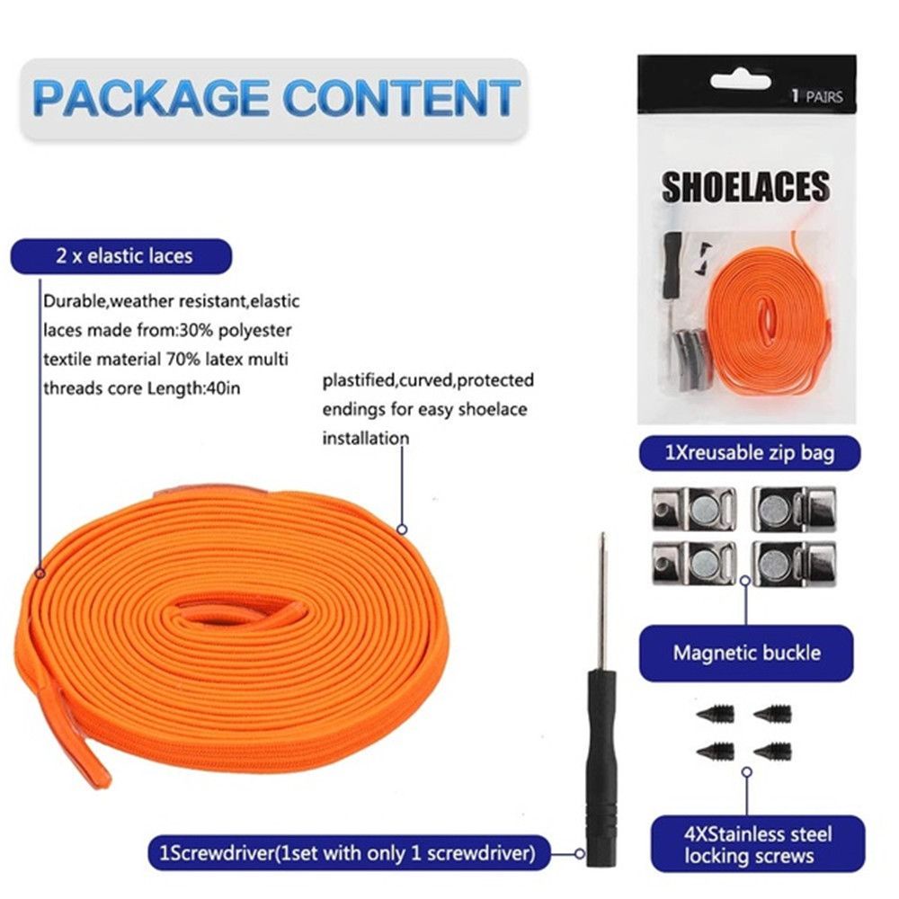 Dây giày thể thao unisex co giãn có khóa nam châm gắn trong 1 giây không cần buộc độc đáo dành cho người lớn và trẻ em