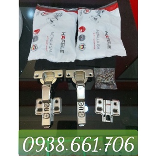 Bản lề giảm chấn Hafele tháo lắp nhanh thẳng/ trùm nữa/ lọt lòng (1 cái đã có đế)