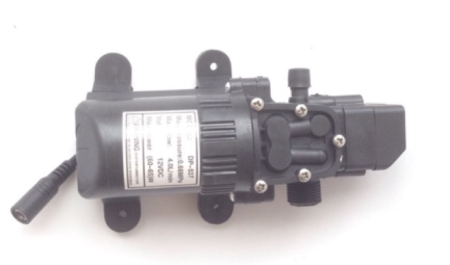 Bộ máy bơm rửa xe tăng áp lực nước mini DC 12V