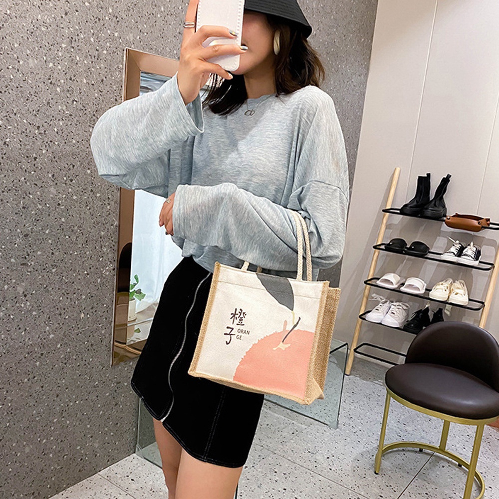 Túi đeo chéo vai bằng vải họa tiết hoạt hình dễ thương bắt mắt