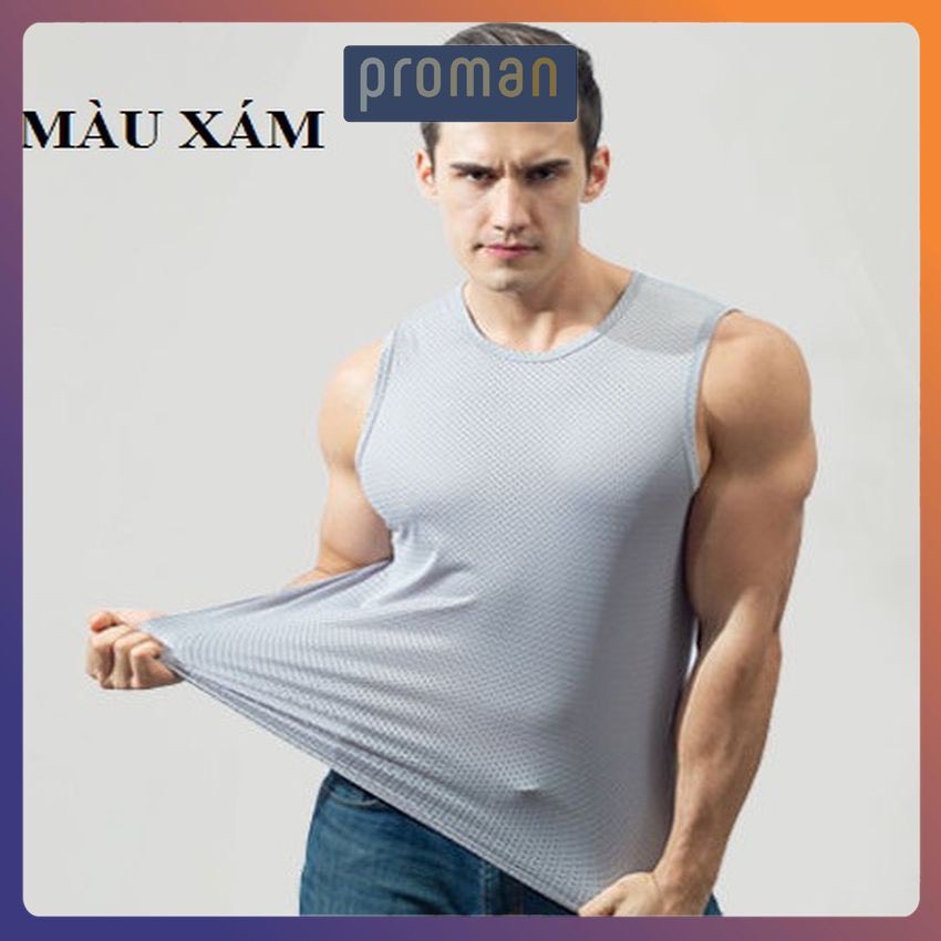 Áo Ba Lỗ Nam Thông Hơi lưới thể thao, tập gym, mặc ở nhà cực mát lạnh