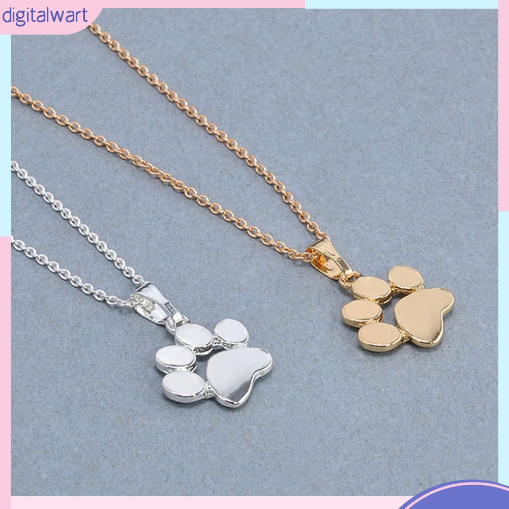 Dây Chuyền Mặt Tròn Hình Bàn Chân Thú Cưng Độc Đáo
