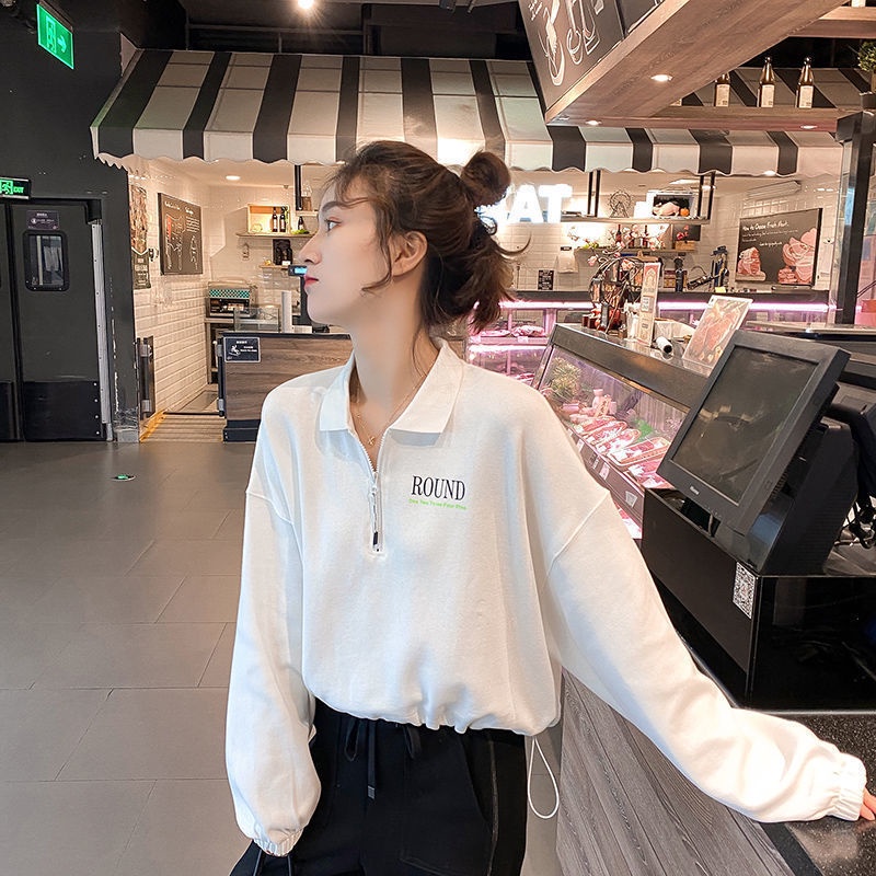 Áo Khoác Sweater Cổ Polo Dáng Rộng Phong Cách Thời Trang Hàn Quốc 2022