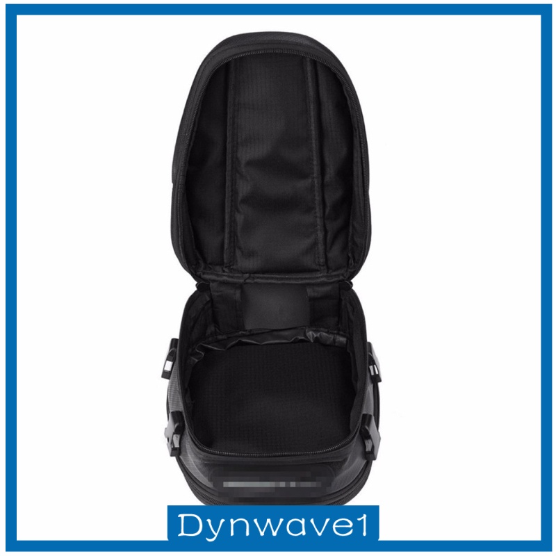[DYNWAVE1]Motorcycle Tail Seat Bag Waterproof 30x21.5x20cm Black Multifunctional