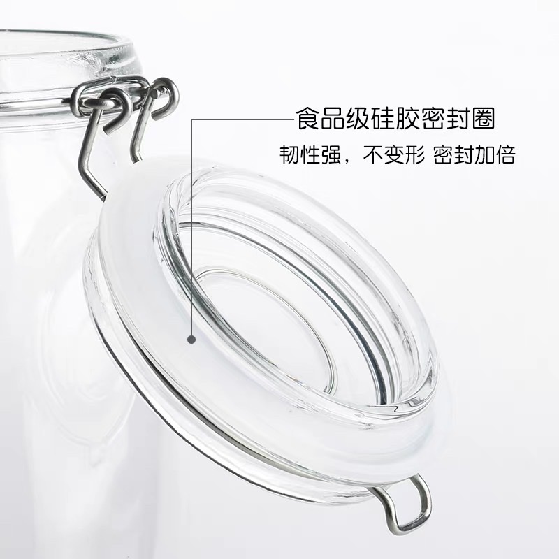 Hũ Thủy Tinh Nắp Cài Khoá INox 1000ml, 750ml, 500ml  - Đựng Thực phẩm, đồ ngâm muối, gia vị,...