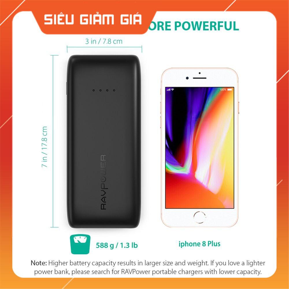 Free Ship - Pin sạc dự phòng RAVPOWER PB064 dung lượng 32000mAh