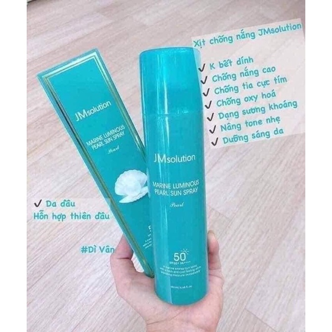 Hàn-Xịt chống nắng Body JM Solution Marine Luminous Pearl Sun Spray SPF50+PA++++180ml