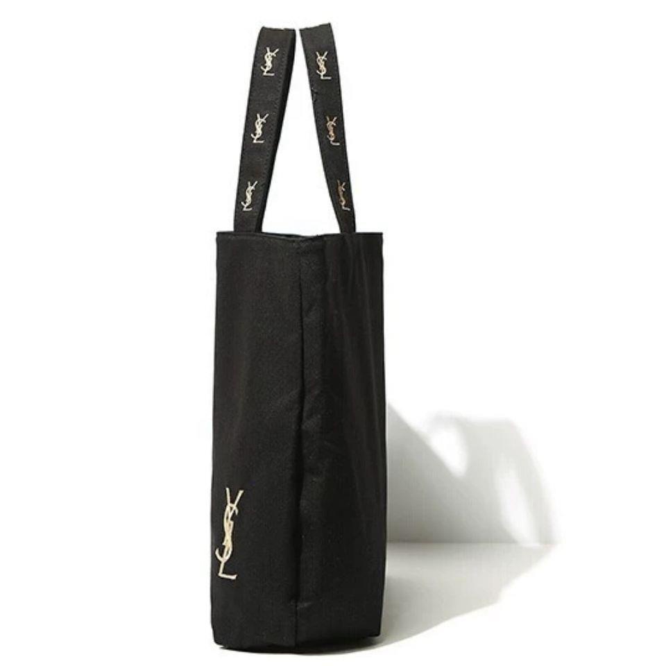 ∋❀Túi Tote vải Canvas màu đen phong cách Âu Mỹ thời trang