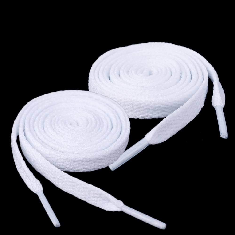 1 Cặp Dây Giày Thể Thao Màu Trắng Thời Trang