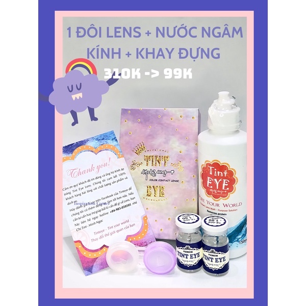 Kính Áp Tròng lvy Brown Sale 60% Tinteye 166S Tặng 1 Nước Ngâm Cao Cấp