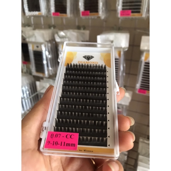 Mi Hoa Hồng Đen,Dùng Nối Mi Thiết Kế, Volume, Classic, Tạo Fan_ Mi Hoa Sơn Trà Dày 0,07mm Mi Bao Đẹp, Bắt Keo Cực Tốt