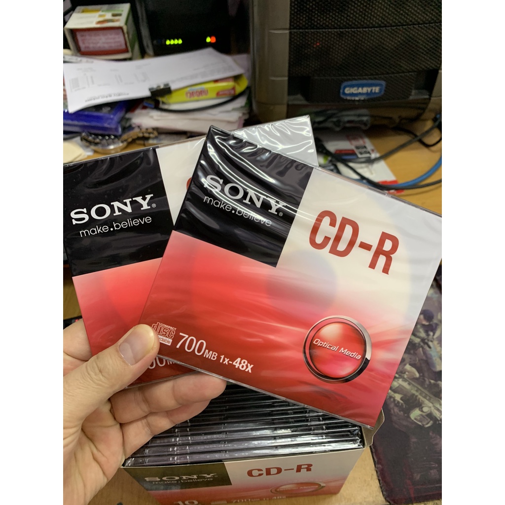 Hộp 10 đĩa trắng CD-R Sony