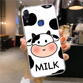 Ốp lưng dẻo trong vsmart joy 1/joy 1 plus, in hình chú bò sữa dễ thương