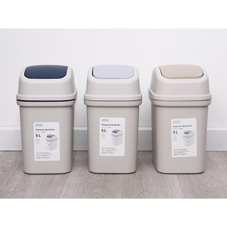 Thùng rác nắp lật hiro 5l-10l
