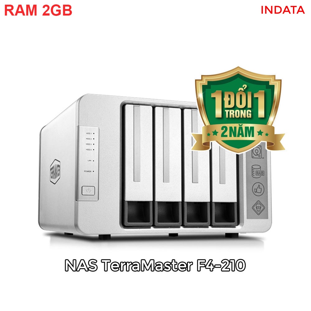 Ổ cứng mạng NAS TerraMaster F4-210 Quad-core CPU, 2GB RAM, up to 56TB