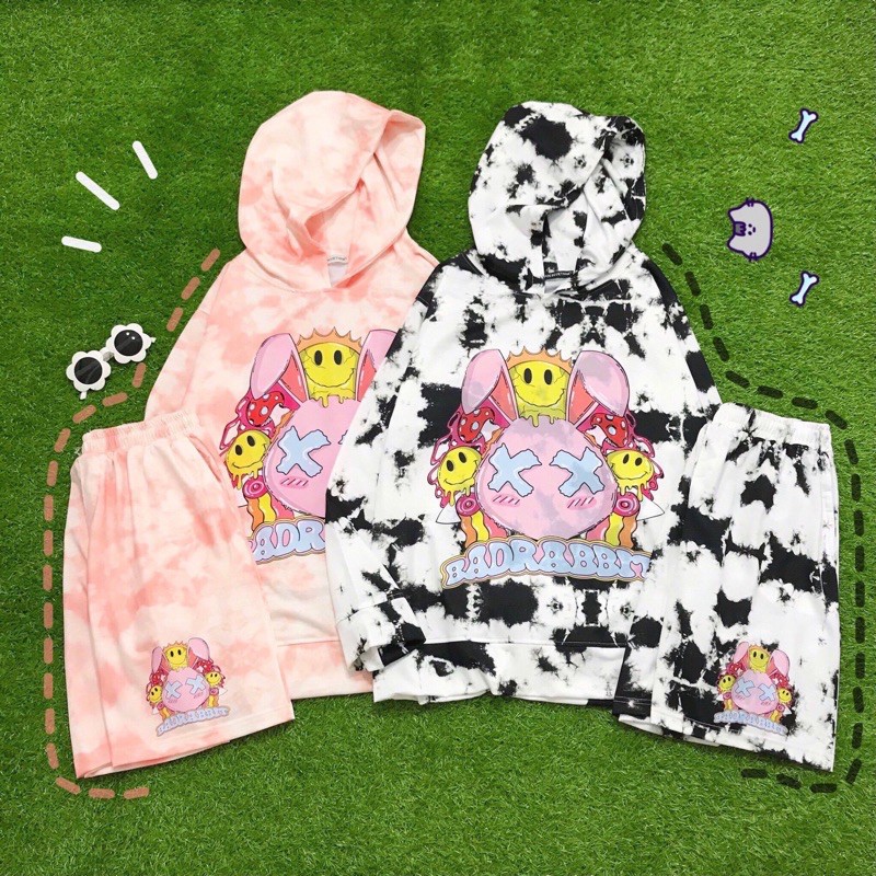 Set bộ hoodie 3d bad rabbit