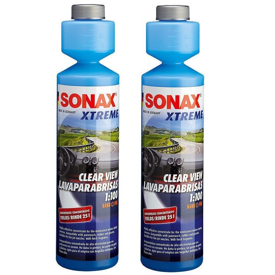 2 chai Nước rửa kính lái chống bám nước Sonax Xtreme Clear View NanoPro