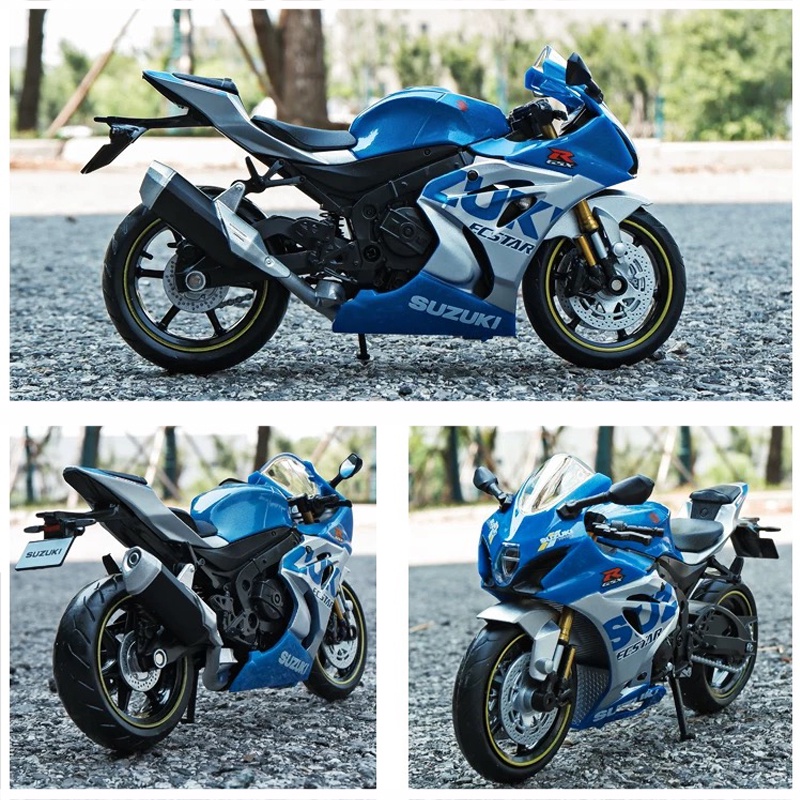 Mô Hình Xe Mô Tô Suzuki GSX R1000R Bằng Hợp Kim Tỉ Lệ 1: 12