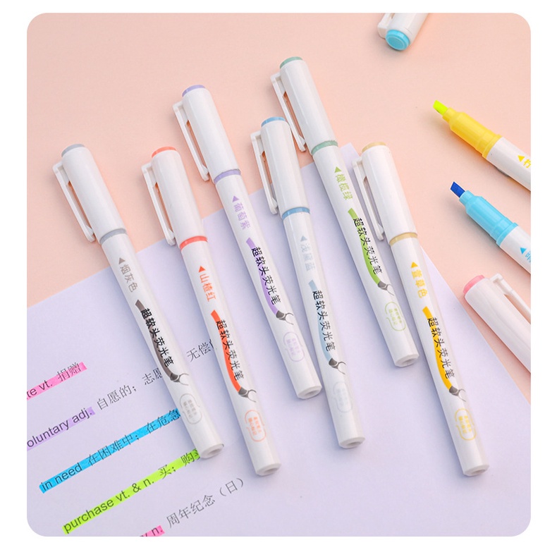 Set 6 bút đánh dấu RUIXIANG đầu xiên mềm dùng viết trang trí album ảnh