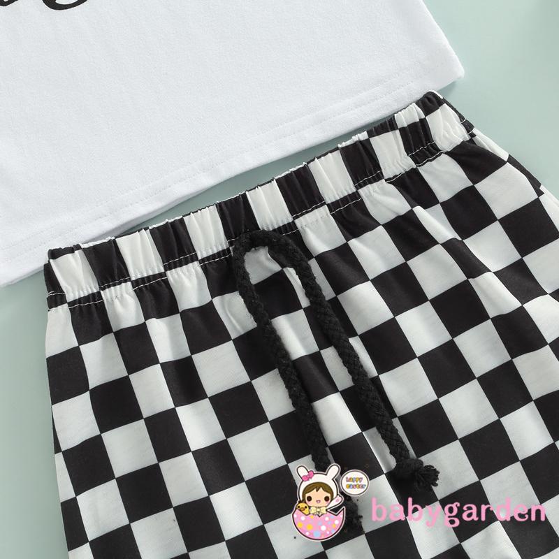 Bộ Áo Tank Top In Chữ + Quần Short Lưng Thun Phối Dây Rút Thời Trang Mùa Hè Cho Bé Trai 0-3 Tuổi