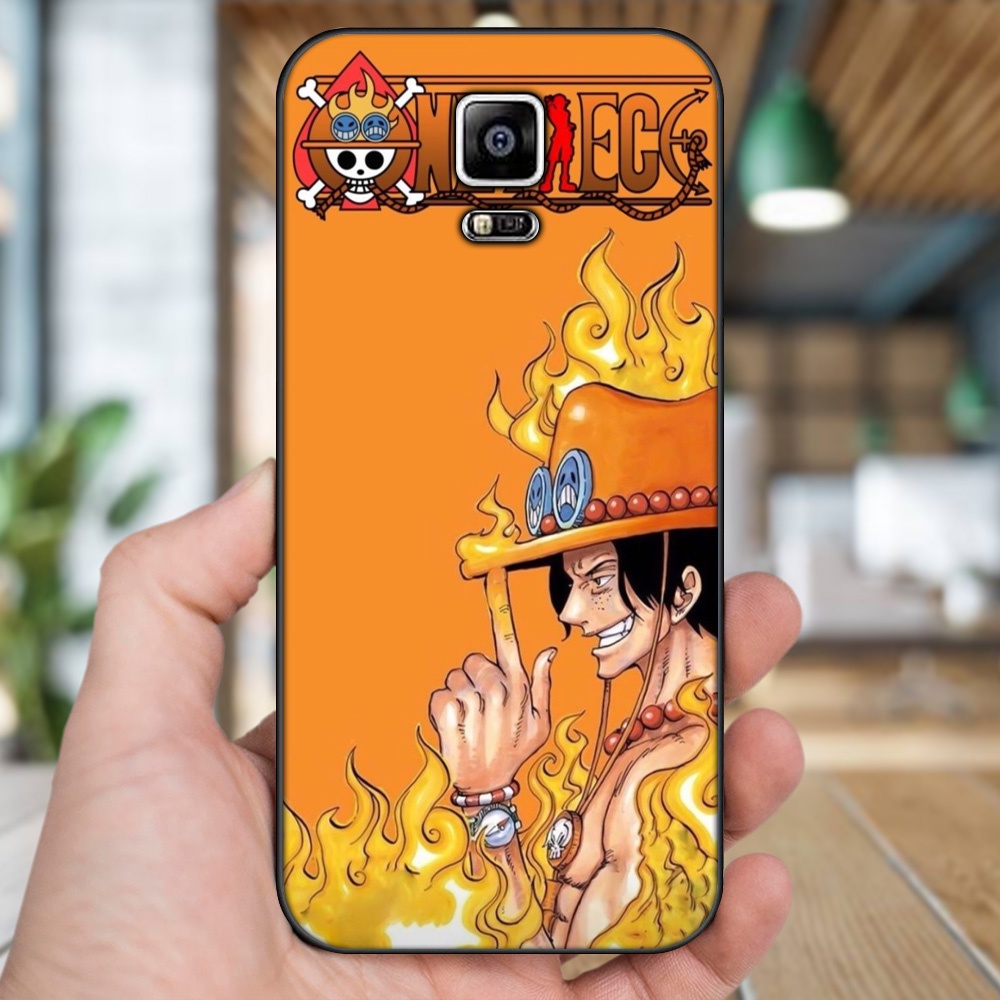 Ốp lưng Samsung Note 4 viền đen in hình Ace One Piece
