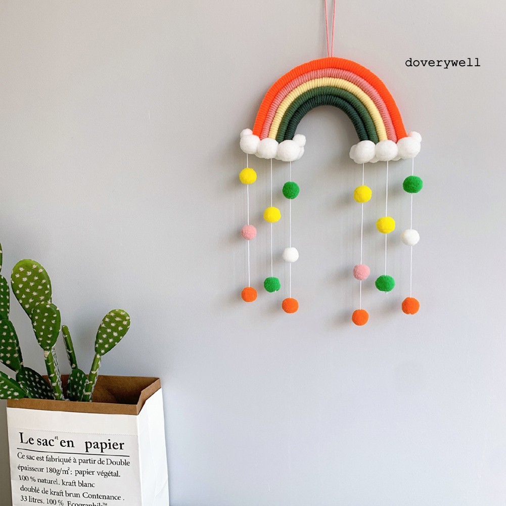 Phụ Kiện Treo Trang Trí Phòng Bé Hình Cầu Vồng Bằng Vải Không Dệt