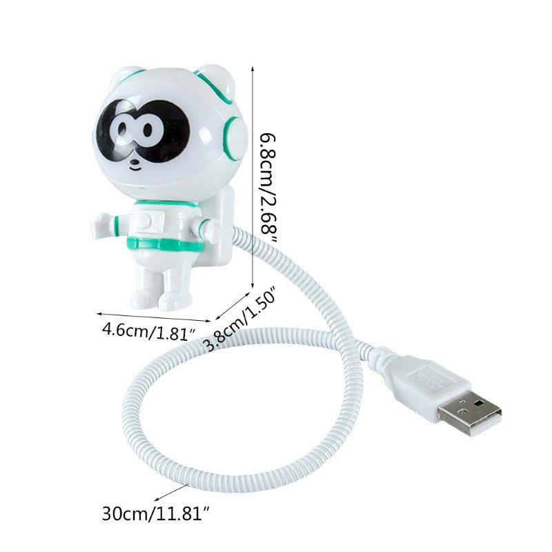 kiss 1PCS Panda Astronaut USB Lamp Night Light for Bedroom Reading LED for Notebook