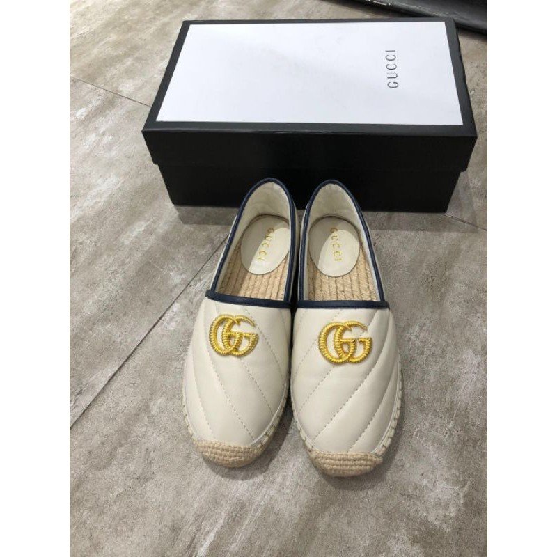 Giày lười đế cói Gucci da siêu đẹp 2021 GC