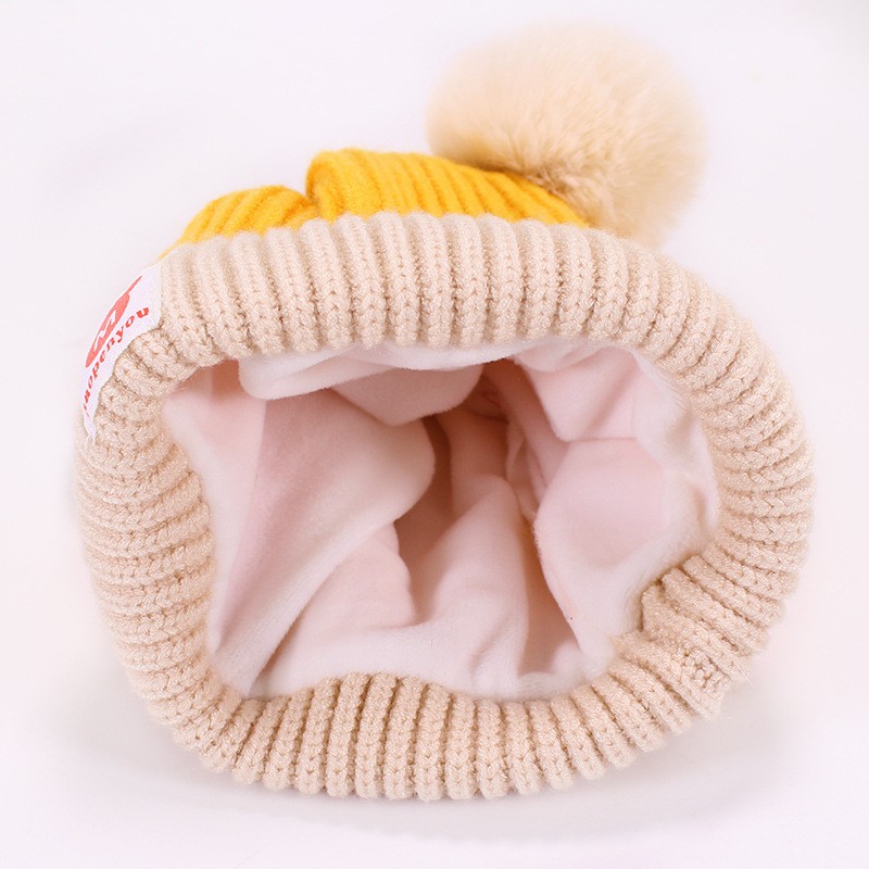 Mũ Len Cho Bé Lót Lông 3 Lớp Kèm Khăn Choàng Cổ Co Giãn Thoải Mái Nhiều Màu Ấm Áp Từ 6-36 Tháng T422 - TOMATO Fashion