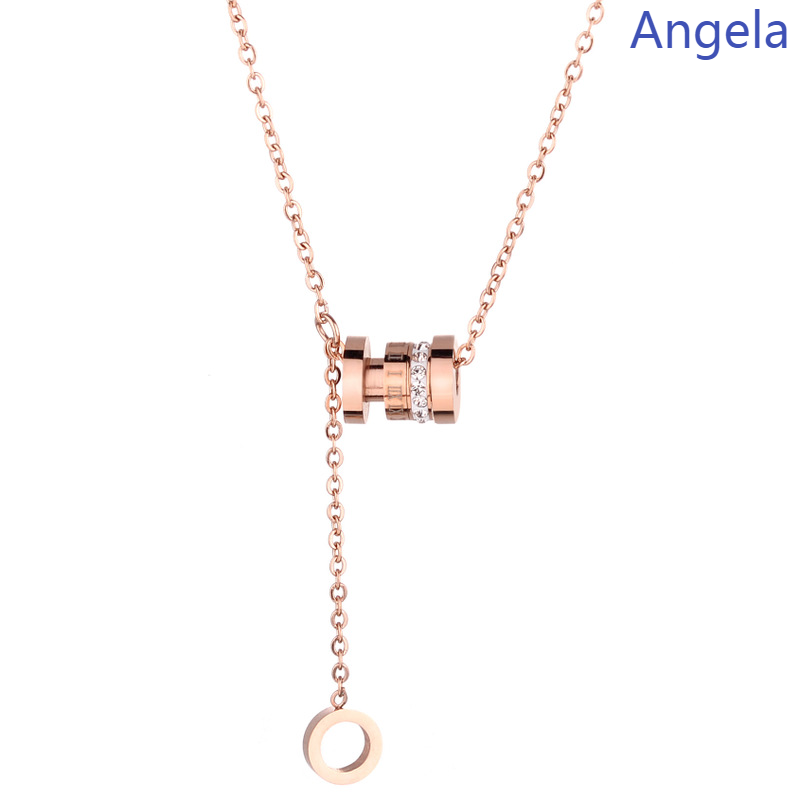 Good luck waistline rose gold plated pendant necklace female Korean fashion clavicle chain does not fade