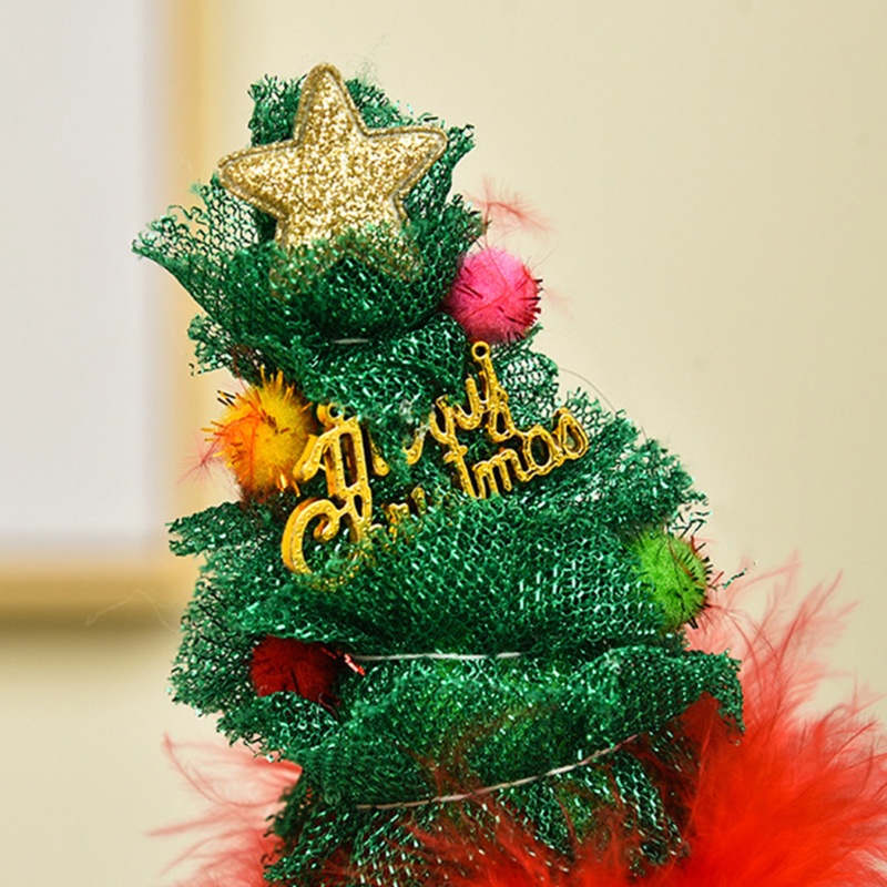 Băng Đô Cài Tóc Hình Cây Thông Giáng Sinh Phát Sáng Ngọt Ngào Cho Học Sinh