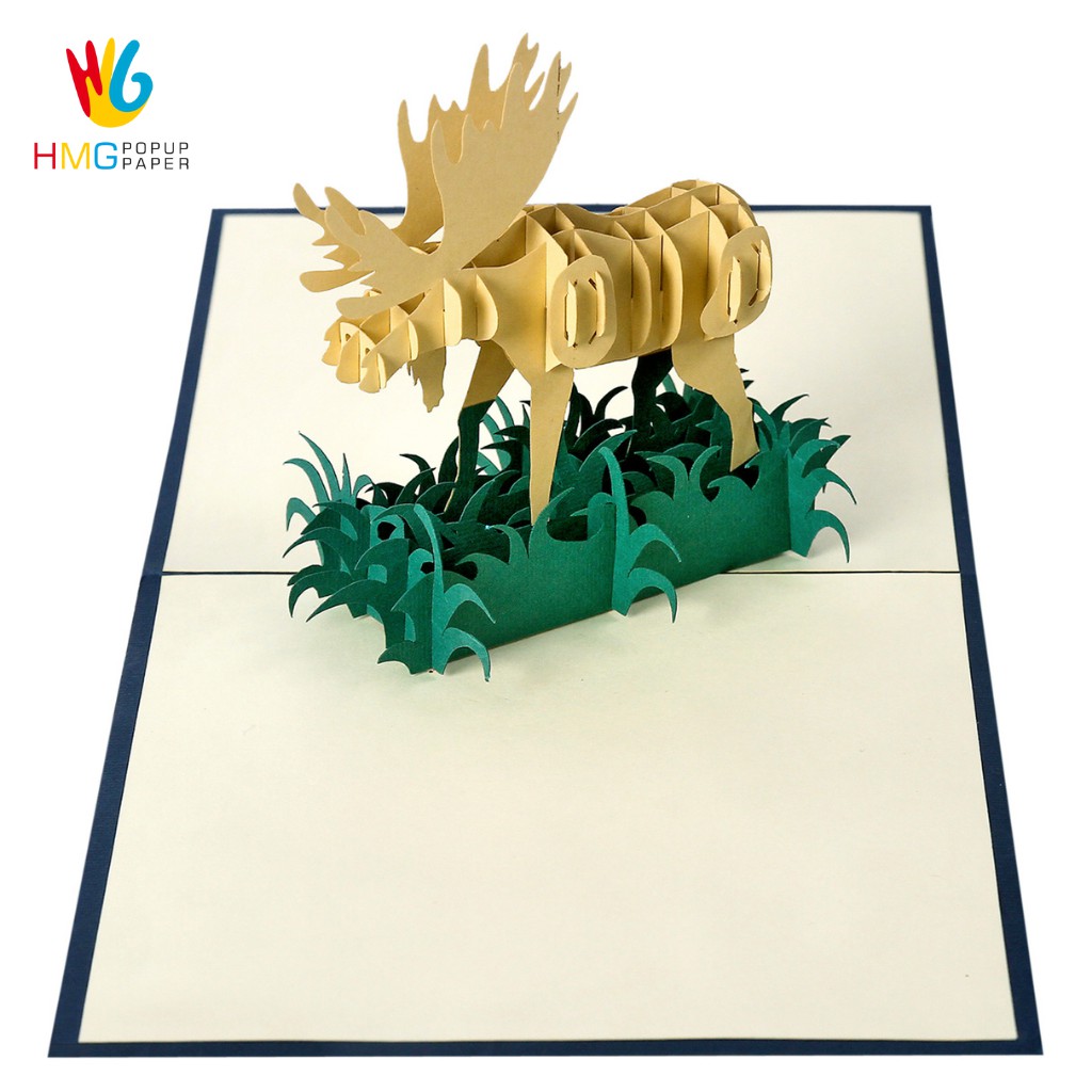 Thiệp 3D chủ đề Động Vật, Animals Pop-up Card Đẹp Và Ý Nghĩa, thiệp nổi HMG Handmade