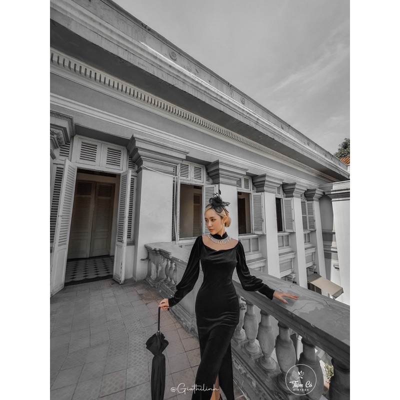 Váy nhung body sẵn 2 màu: đỏ, đen (kèm ảnh feedback) | BigBuy360 - bigbuy360.vn