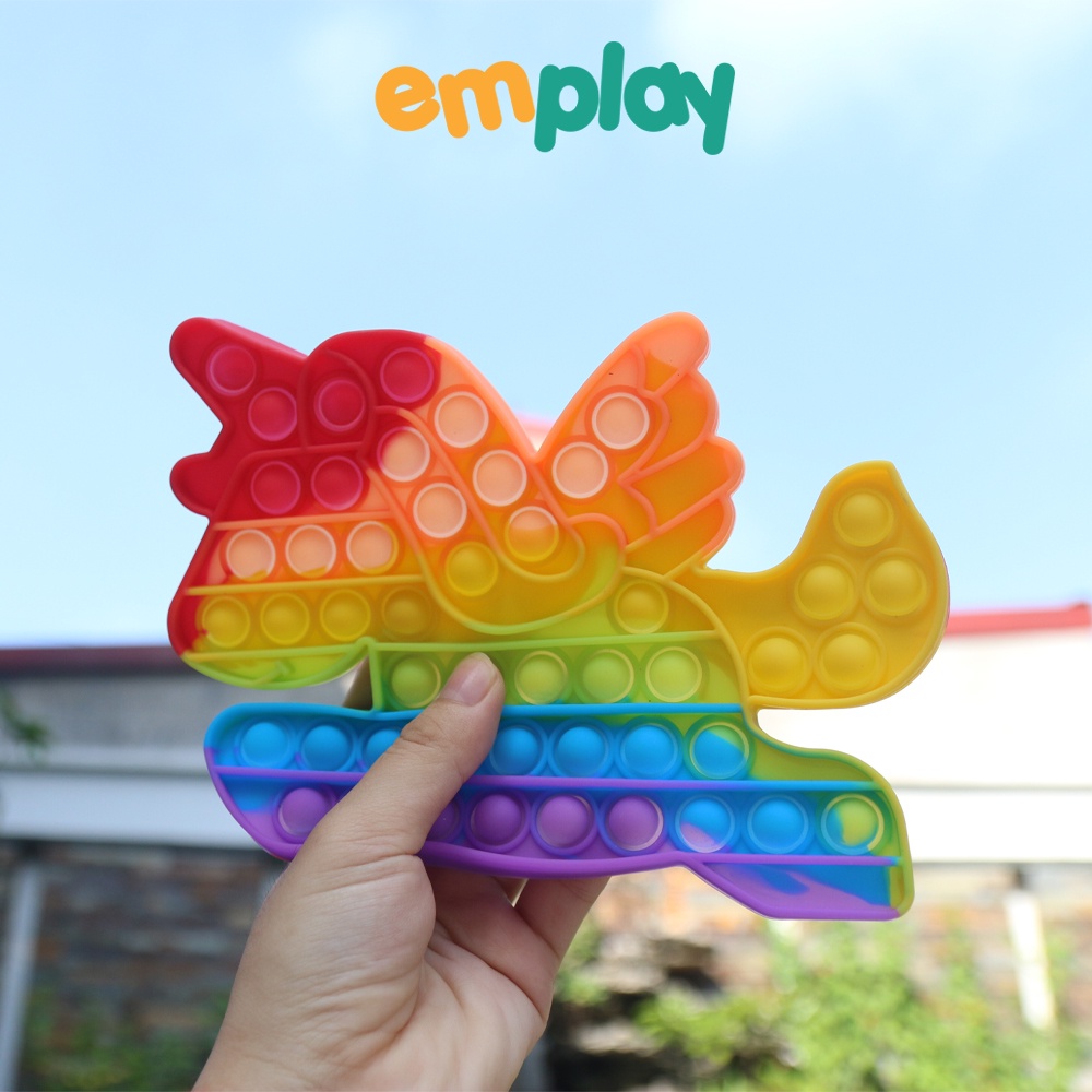 Đồ chơi pop it bóp bong bóng Emplay giúp giải trí giảm stress bằng silicone cho cả người lớn và trẻ em