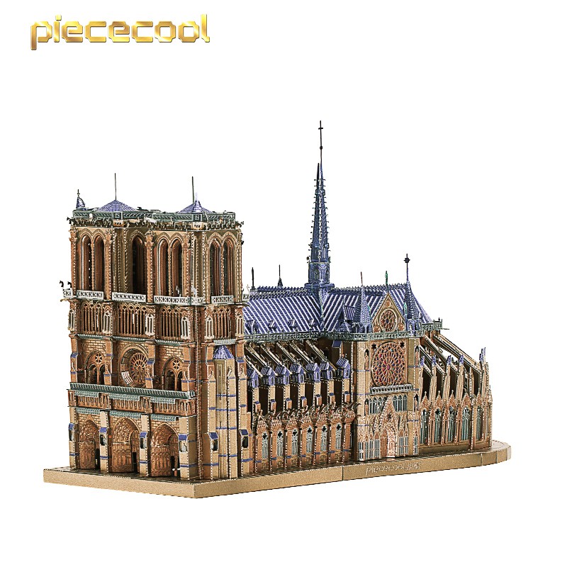 Mô hình lắp ghép kim loại 3d Nhà thờ Đức Bà Paris-cỡ lớn (piececool) (có sẵn) + tặng kèm 1 mẫu mô hình 60k