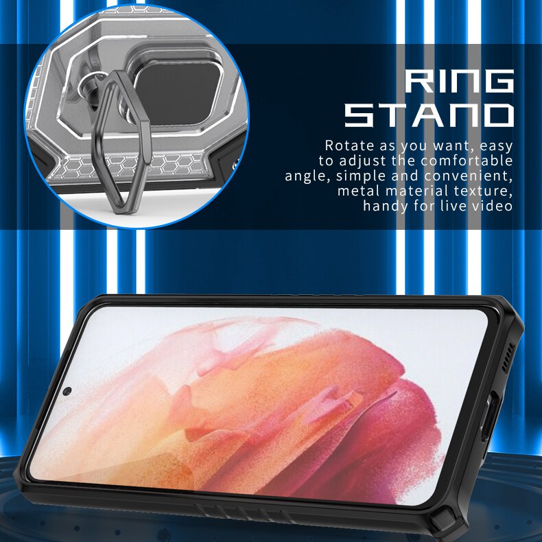 Ốp Điện Thoại Chống Sốc Có Nhẫn Đeo Tay Từ Tính Cho Samsung S21 Ultra Note 20 Galaxy A51 A71 A52 A42 5g M51 M21