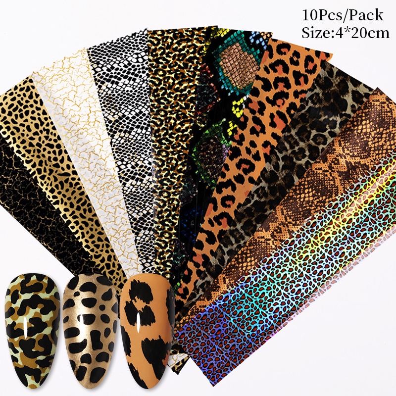 Bộ 10 tờ miếng dán BORN PRETTY hình con bướm/ đá cẩm thạch phong cách Pháp dùng trang trí móng tay