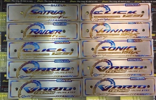 Bản tên xe máy titanium