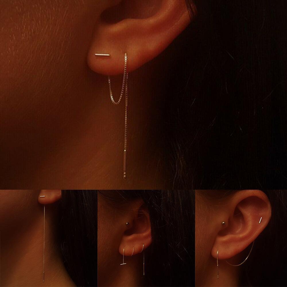 1 Đôi Bông Tai Dáng Dài Phong Cách Gothic Thời Trang Dự Tiệc Cưới