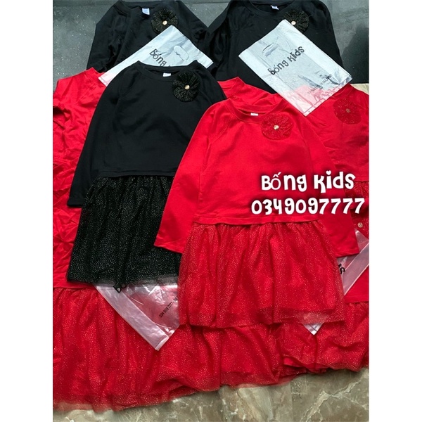 Váy Nỉ Tutu Bé Gái Đính Hoa C@rters