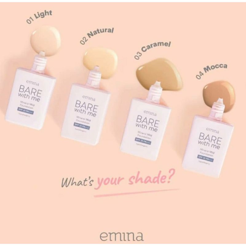 (hàng Mới Về) Kem Nền Khoáng Chất Nhẹ Dịu Emina