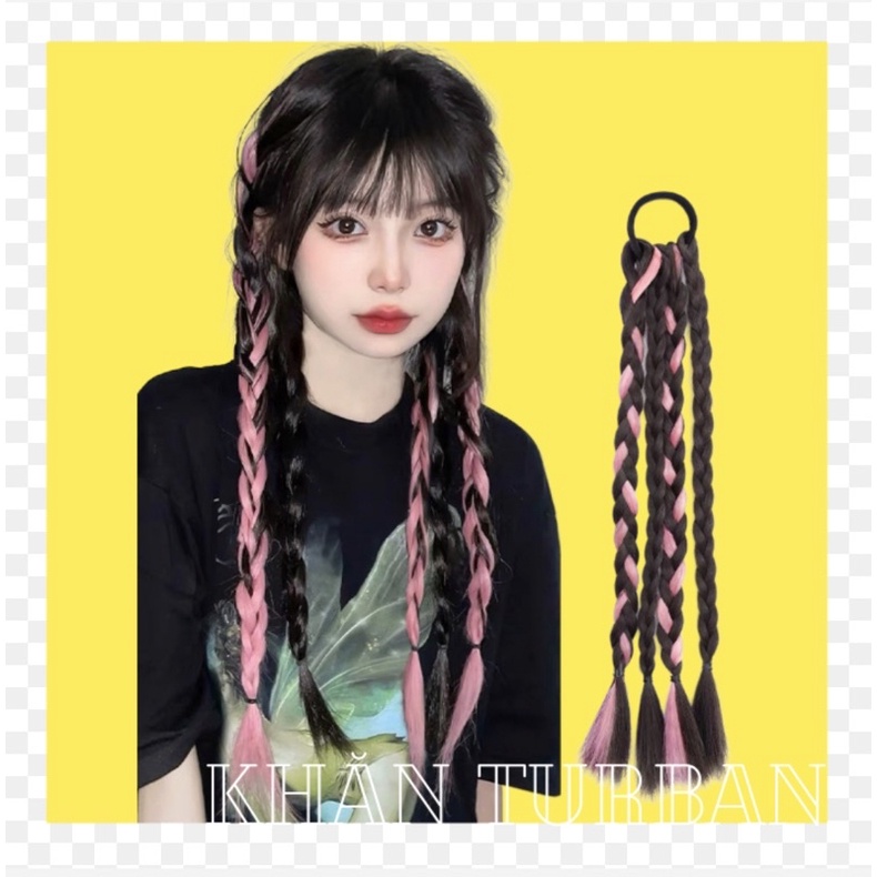 Tóc giả tết hình con rết nhiều màu size 45cm - Khanturban.vn