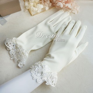 Găng Tay Cô Dâu Phối Ren Phong Cách Vintage Hàn Quốc