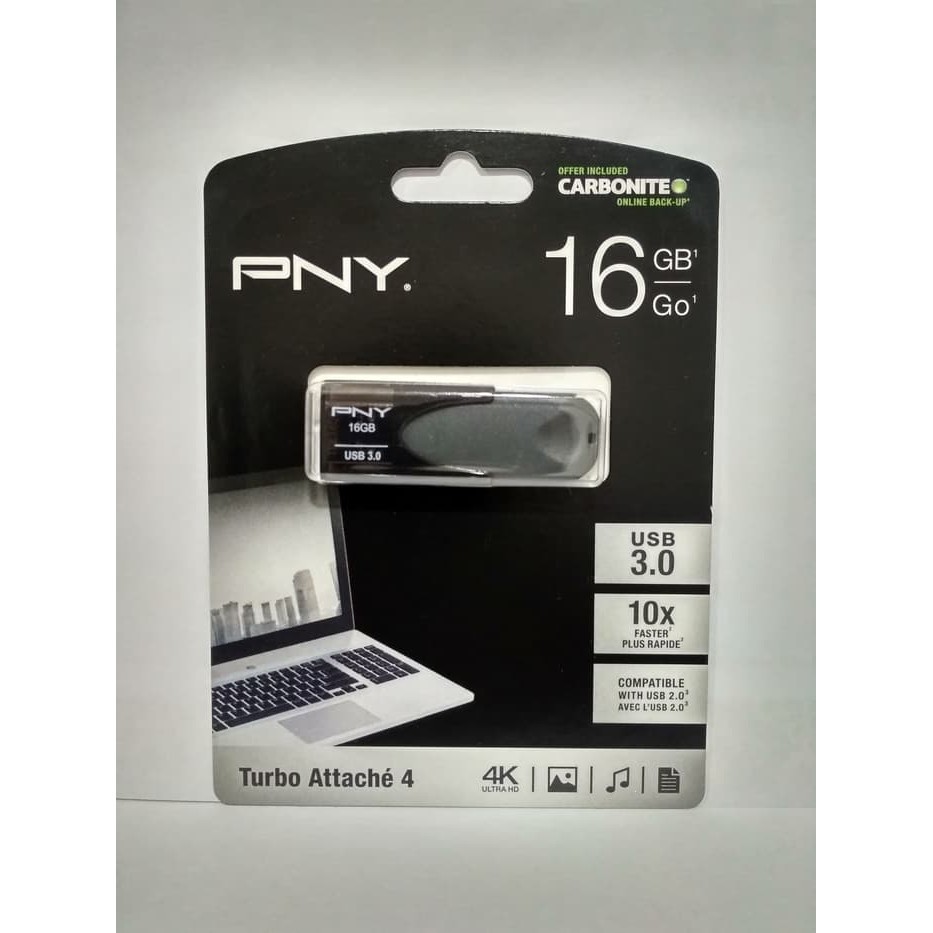 Usb Flashdisk Pny Turbo Attache 4 16gb Usb 3.0 Fd 24mbs