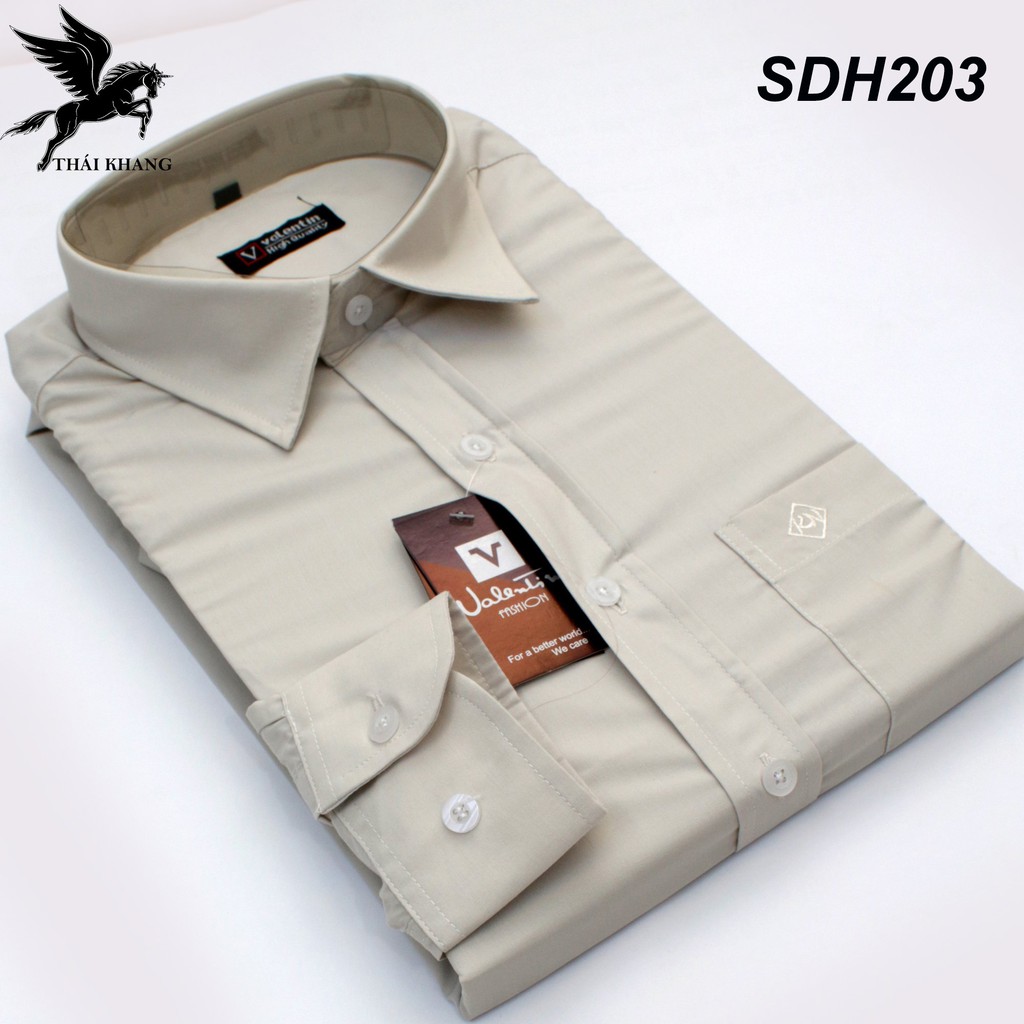 áo sơ mi trắng nam trung niên dài tay vải cotton siêu mịn mát loại áo sơ mi dài tay nam đóng hộp Thái Khang SMDH20 | BigBuy360 - bigbuy360.vn